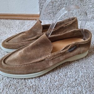 Russell Bromley Womens Soft Tan Suede All Day Long Loafer Deck Shoe Size 40 (9)